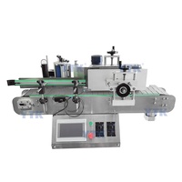 Machine d'étiquetage automatique de bouteilles rondes de bureau, équipement d'étiquetage d'objets ronds, machine d'application d'étiquettes adhésives