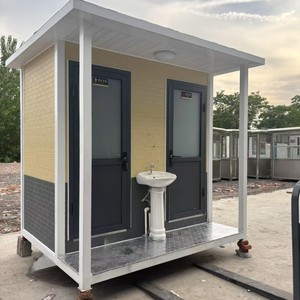 Toilettes portables en panneaux sandwich, design moderne, écologiques, pour les attractions touristiques, utilisation en extérieur - Product Image 1