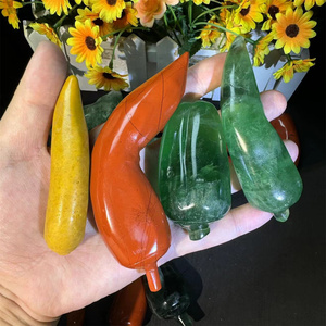 Venta al por mayor de <span class=keywords><strong>cristal</strong></span> tallado de buena calidad <span class=keywords><strong>verde</strong></span> fluorita pimienta jaspe rojo Chile para Decoración - Product Image 2