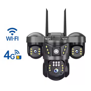 V380 새로운 태양광 발전 VTS29 12MP 보안 CCTV 무선 LTE 4G 네트워크 PTZ 트리플 렌즈 스마트 3 렌즈 및 3 스크린 태양광 카메라 - Product Image 5