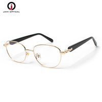 Monturas de Gafas Ovaladas Premium para Mujer al por Mayor, Monturas Ópticas de Metal Ligeras, Gafas Modernas en Stock