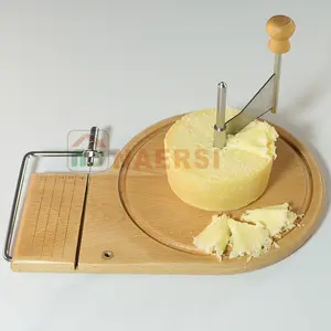 Multifunktionaler Käse- oder Schokoladenmäher aus Holz und Edelstahl Blumenrasiermesser Käsebrett Käseschneider mit Deckel