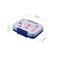 Boîte à lunch bento en plastique réutilisable sans BPA, compatible micro-ondes, capacité de 1000 ml avec 4 compartiments pour enfants et nouveau-nés, MOQ de 24 pièces