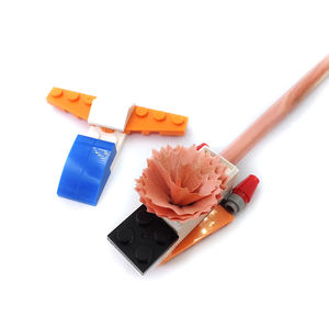 Jeu de blocs de construction DIY puzzle Mini hélicoptère dessin animé nouveauté taille-<span class=keywords><strong>crayon</strong></span> scolaire pour enfants ensemble de papeterie pour enfants - Product Image 3