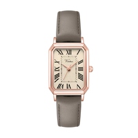 Montre-bracelet rectangulaire rétro or rose 2026 avec breloque, montres personnalisées avec logo, marque OEM