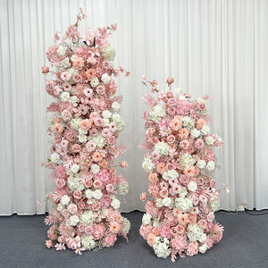 <span class=keywords><strong>Arco</strong></span> de Flores Artificiales Clásico con Flores Rosadas, Conjunto Floral para Decoración de Ceremonias de Boda, Fondo para Propuesta de Matrimonio - Product Image 2