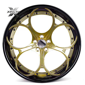 Cerchi Forgiati XINGTU Personalizzati in 2 Pezzi 18 19 20 21 22 23 24 Pollici Nuovo Design <span class=keywords><strong>Nero</strong></span> Oro in Lega di Alluminio per Alfa <span class=keywords><strong>Romeo</strong></span> - Product Image 4