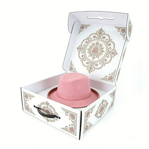 Scatola Regalo <span class=keywords><strong>con</strong></span> Manico Bianco, Logo Personalizzato <span class=keywords><strong>con</strong></span> Stampa in Lamina, Scatola in Cartone Ondulato Riciclabile per Spedizioni <span class=keywords><strong>con</strong></span> Inserto - Product Image 5