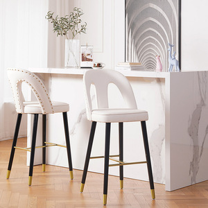 <span class=keywords><strong>Tabouret</strong></span> haut nordique moderne <span class=keywords><strong>de</strong></span> luxe léger en chêne pour la salle à manger et le salon pour la maison Design <span class=keywords><strong>Bar</strong></span> Réception Chaise <span class=keywords><strong>de</strong></span> réception - Product Image 5