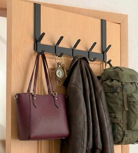 Heavy Duty Carbon Steel Over Door Hanger Space Saving Multipurpose Coat Rack for Home Office - Product Image 1