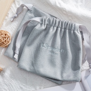 Petits sacs à cordon en velours <span class=keywords><strong>rose</strong></span> imprimés de haute qualité pour pochette cadeau avec pochette en velours ruban pour <span class=keywords><strong>parfum</strong></span> - Product Image 5