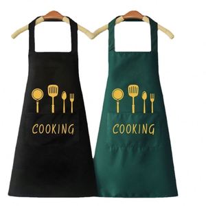 Tablier coréen imperméable en PVC pour hommes et femmes, résistant à l'huile, pour cuisine et travail, lavable, avec essuie-chaussures et essuie-mains, vente en gros - Product Image 2