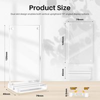Support d'affichage magnétique en acrylique transparent – Montage facile, épaisseur 3+10 mm, support stable pour cartes à collectionner et cartes sportives