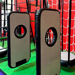 Pista Ninja Inflable para Interiores y Exteriores, Material Drop Stitch, Divertido Diseño de Carrera Ninja Warrior para Centros de Entrenamiento - Product Image 1