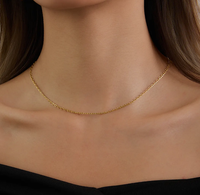 Vente en gros Collier chaîne à maillons câble en acier inoxydable 316 délicat Chaîne de collier câble 1.5mm avec fermoir mousqueton