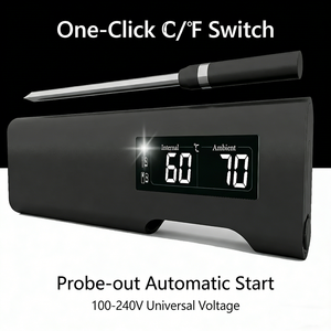 Thermomètre numérique sans fil longue portée pour viande, en métal, Bluetooth <span class=keywords><strong>WiFi</strong></span>, étanche IP68, avec application pour barbecue - Product Image 2