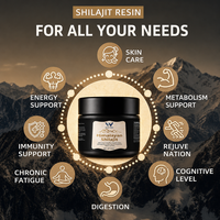 Pâte de résine de Shilajit de l'Himalaya avec Ashwagandha, racine de Maca, acide fulvique, plus de 85 oligo-éléments, OEM, marque privée
