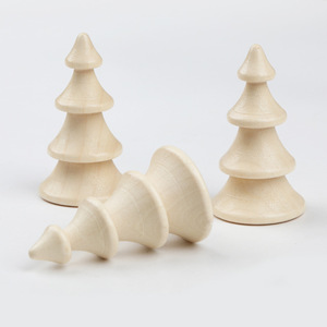 Figura de madera natural para árbol de Navidad, bricolaje, para niños, decoración del hogar, juguete ecológico de mesa D007 - Product Image 2