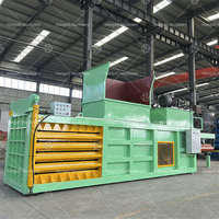 Presse à balles horizontale automatique pour le recyclage du papier usagé Hongzhi T100, système hydraulique motorisé, acier au carbone