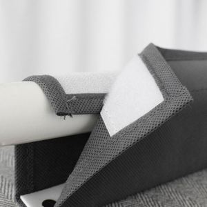 Multipurpose 7 Shelves Grey Fabric Hanging Closet Organizer Storage Bag With 3 <b>Drawers</b> - Product Image 3