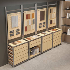 Armário Expositor de Perfil de Alumínio e Painel de Bétula, Móvel Comercial Simples e Moderno com Gavetas e Prateleiras - Product Image 3