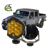 Lampe de travail LED RVB à émission latérale ambre de 7 pouces 90W IP67 DC 10-30V lampe de conduite tout-terrain projecteur éclairage extérieur automatique