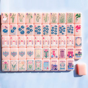 Ensemble de Mahjong Américain en Acrylique Premium, 160 Tuiles, 4 Couches, Emballage Personnalisé Gravé de Couleurs Deluxe, Vente en Gros - Product Image 2