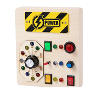 Planche occupée bricolage pour enfants jouet en bois début éducatif LED Simulation interrupteur numérique planche d'entraînement jouets éducatifs