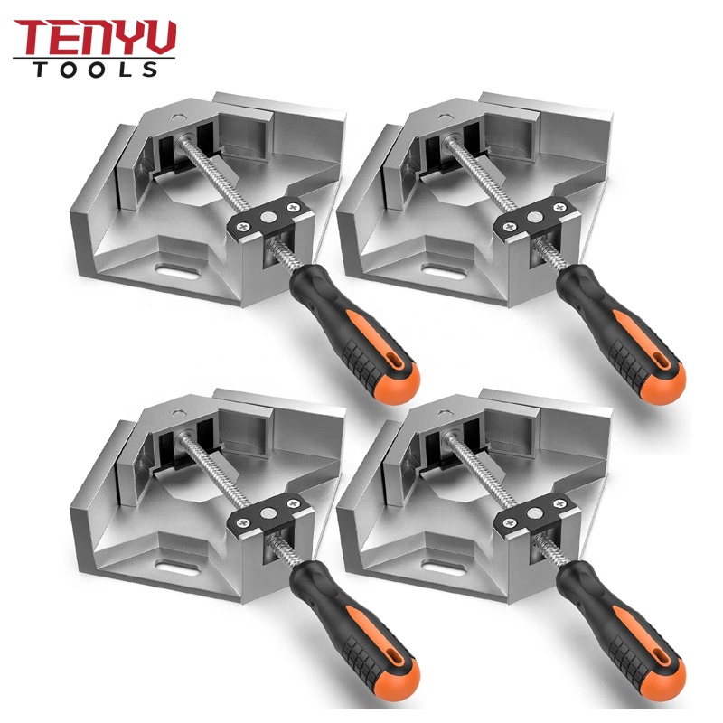 4pcs 90 Degree Corner Right Angle Adjustable Wood Clamp for Welding with Wood Aluminum Alloy Frame