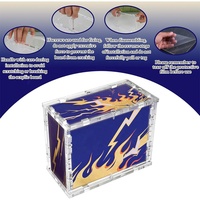 2 boîtes de rangement portables en acrylique écologiques, protégées contre les UV et anti-poussière, compatibles avec les cartes de jeu TCG