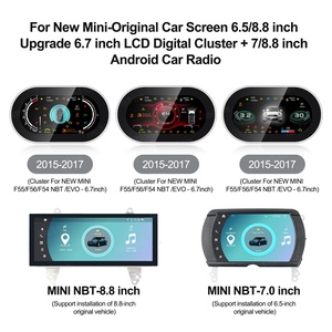 Autoradio Navihua avec écran LCD, tableau de bord Android, stéréo GPS, navigation audio pour BMW NEW MINI F55 F56 NBT 2015-2017, multimédia - Product Image 5