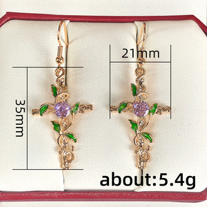 Pendientes Colgantes de Esmalte con Diseño de Hoja Creativa para Mujer, Accesorio de Moda Elegante Inspirado en la Naturaleza, Chic para Uso Diario - Product Image 4