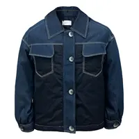 Wholesale PCMY factory custom women cotton jean coats color block plus size  spring street gradient denim jacket From m.