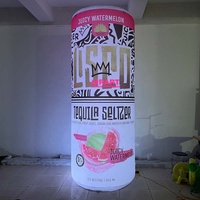 Canette gonflable aromatisée à la pastèque Canette gonflable pour boissons Boutique Publicité extérieure Décoration Canette gonflable pour boissons avec lumière LED