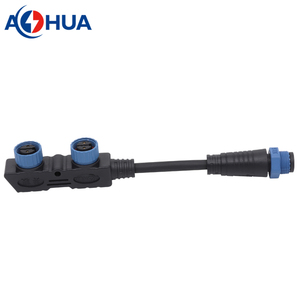 Conector de Cableado Impermeable <span class=keywords><strong>AHUA</strong></span> Personalizado, Compatible con Moldeo de Ensamblaje 1 a 2, Macho y Hembra, 2 Pines, con Certificación CE RoHS - Product Image 3