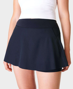 Pantalones cortos deportivos transpirables para correr con logotipo personalizado para mujer, faldas divididas - Product Image 1