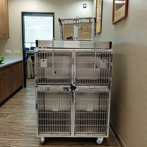 Jaula de exhibición de animales pequeños de acero inoxidable para uso veterinario, tiendas de mascotas, clínicas, instrumentos veterinarios de alta calidad para espectáculos de mascotas - Product Image 4