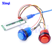 Vente flash Kit de boutons poussoirs d'arcade à 2 joueurs avec encodeur USB à latence nulle pour PC Arcade 4/8 directions Joystick 5 broches