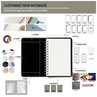 Cuaderno Personalizado Ecológico con Tapa de Cuero PU y Páginas Interiores Rayadas para Uso en Oficina - Producción Rápida para Venta Minorista