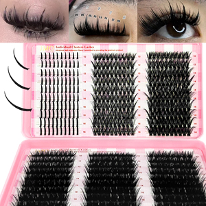 ชุดต่อขนตาปลอมแบบหนาฟู รุ่นมิงค์ สไปค์กี้ มังก้า วอลุ่ม แลช คลัสเตอร์ บุ๊ค คัสตอม ดีไอวาย พร้อมชุดอุปกรณ์ต่อขนตา แบรนด์ส่วนตัว ขนตาแบบเป็นช่อฟูฟ่อง ขายส่ง - Product Image 1