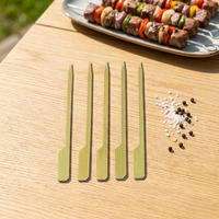 Piques à barbecue jetables en bambou de 9 cm pour grillades et burgers, personnalisables avec logo, ensemble d'outils de barbecue, pour la cuisine et les fêtes