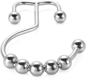 Crochets métalliques à Double glissement antirouille pour tringles de douche de salle de bain 12 anneaux de <span class=keywords><strong>rideau</strong></span> de douche - Product Image 2