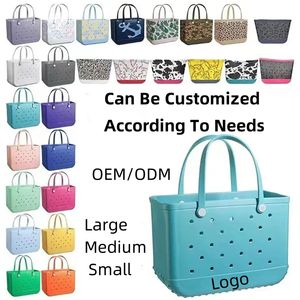 2024 Custom Logo Groothandel Nieuw Ontwerp Waterdichte Croc Make-Up Handtas Draagtas Siliconen Eva Strandtas Twee Handvatten Tot 1l Capaciteit - Product Image 5