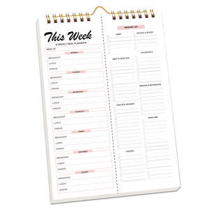 Carnet <span class=keywords><strong>de</strong></span> recettes <span class=keywords><strong>de</strong></span> self-discipline style Instagram, plan repas quotidien et hebdomadaire, format A5, reliure spirale, pages détachables, gestion du calendrier, cadeau - Product Image 5