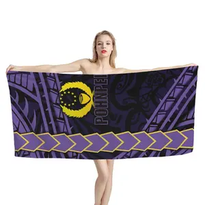 2023 Summer Trendy POHNPEI High Quality Fashion Print On Demand Custom Soft Towels For Adult Hotel Supplier Towels For Bathroom