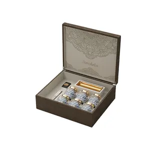 Vente en gros 2024 boîte d'aromathérapie de style luxe style saoudien pour le Moyen-Orient, boîte-cadeau de parfum d'aromathérapie