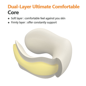 Biểu Tượng Tùy Chỉnh Hình Dạng U Đường Viền Hỗ Trợ Du Lịch Sang Trọng Gối Cao Cấp Du Lịch Cổ Gối Với Dual Bộ Nhớ Bọt Lõi - Product Image 4