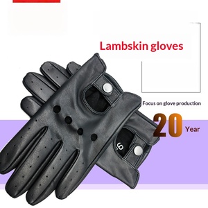 Kış yarım parmak koyun derisi eldiven delikli detay termal Vintage stil pürüzsüz dokunmatik şık yumuşak konfor yürüyüş için dayanıklı - Product Image 2