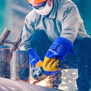 ब्लू वेल्डिंग दस्ताने गर्म प्रतिरोधी 300 डिग्री - Product Image 6