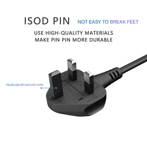 Kabel Daya Universal 1,5m Dengan Sekring BS 1363 Konektor AC C7 Perpanjangan 2-Pin Bentuk Angka 8 UK - Product Image 4